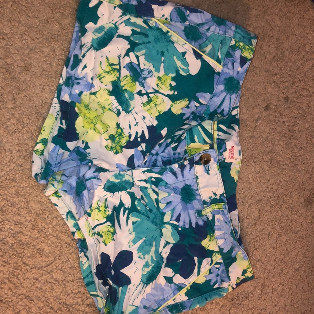 Blue flower shorts